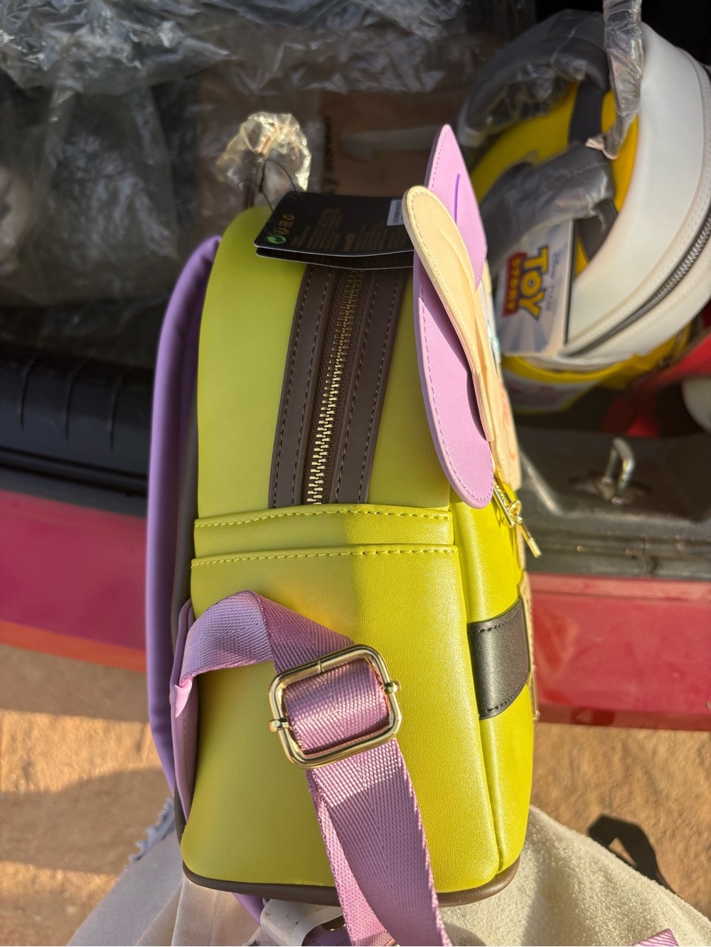 Disney Dopey Mini Backpack - Lime Green & Lavender - Picture 2 of 4